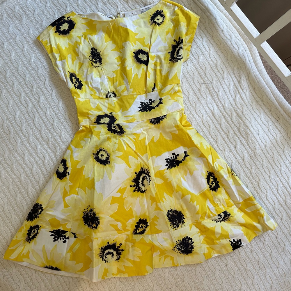 Kate Spade Yellow and White Floral Dress